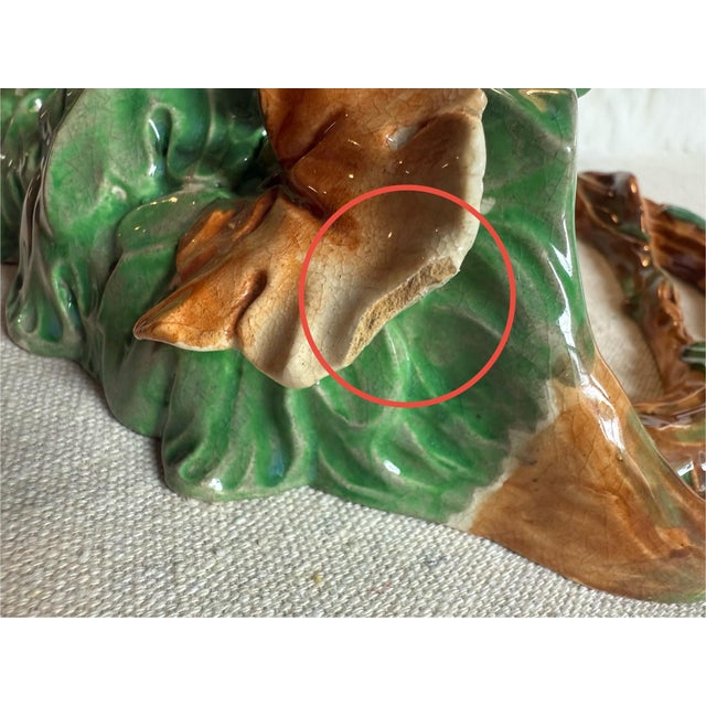 Vintage Majolica-Style Grapevine Wall Pocket For Sale - Image 13 of 16