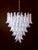Glass 75 White Petal Chandeliers, Murano, 1990s, Set of 2 For Sale - Image 15 of 18