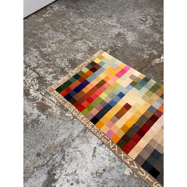 Textile 2ft 2in × 6ft 8in Elson & Company Color Chart Runner Rug For Sale - Image 7 of 12