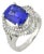 Vintage 5.40 Carat Tanzanite Diamond Platinum Cluster Ring, Size 8 For Sale