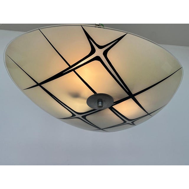 Mid-Century Glass Pendant attributed to Napako, Former Czechoslovakia, 1970s For Sale - Image 3 of 9