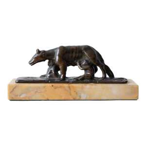 Grand Tour Capitoline She-Wolf Bronze (Lupa Capitolina), c.1880