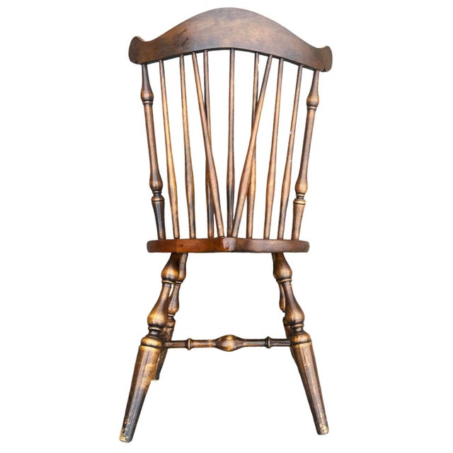 Temple Stuart Vintage Rockingham Hard Rock Maple Windsor Dining Chairs