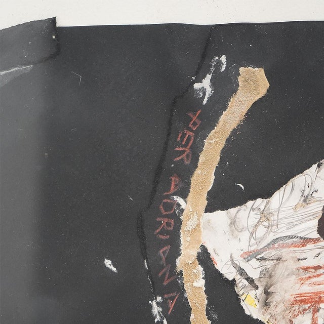 Contemporary Ansgar Elde, Composition, Mixed Media on Cardboard, 1980s, Framed For Sale - Image 3 of 13