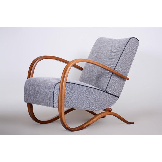 1930s Art Deco Czech H-269 Lounge Chair by J. Halabala for Up Závody, 1930s For Sale - Image 5 of 12