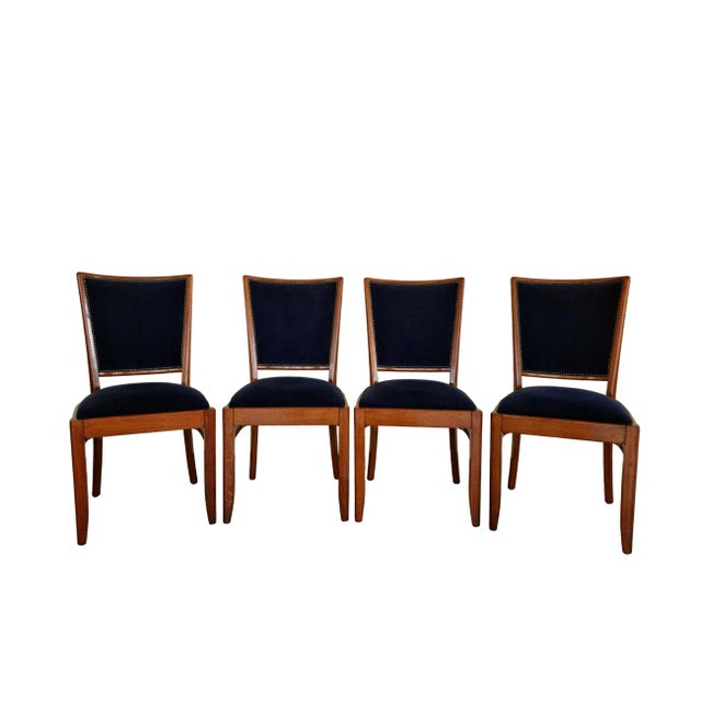 Brown Art Deco Dining Chairs, Set of 4 For Sale - Image 8 of 8