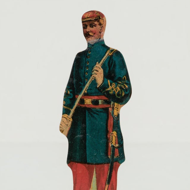 Late 19th Century Antique War Game “Soldier Ten-Pins” in the Original Box For Sale - Image 5 of 14