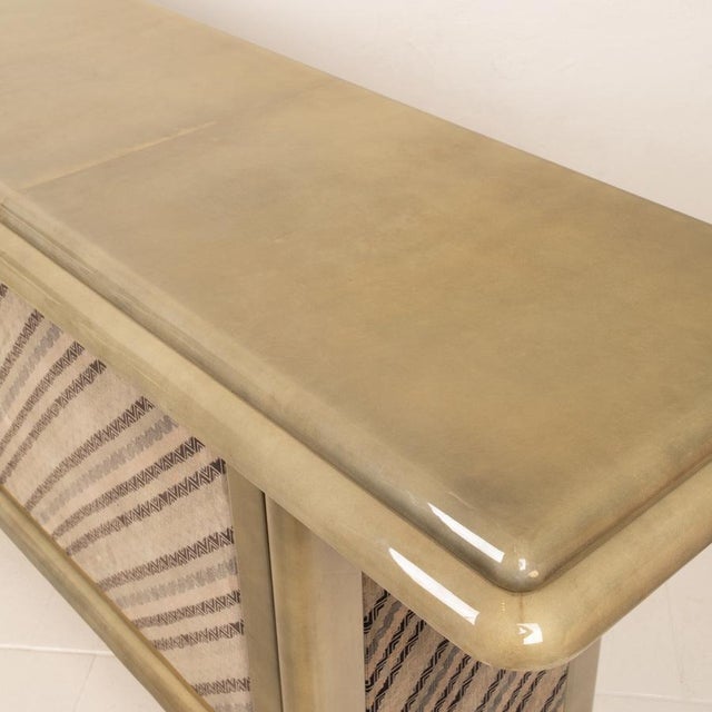 Sideboard in Parchment and Missoni Fabric by Angelo Mazzola for Salpol, 1980 For Sale - Image 18 of 18