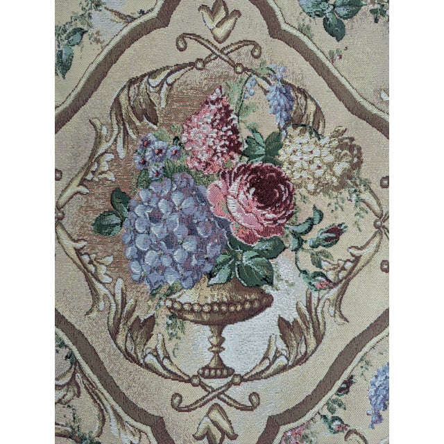 Victorian Vintage French Country Botanical Jardin Bouquet Wall Tapestry For Sale - Image 3 of 10