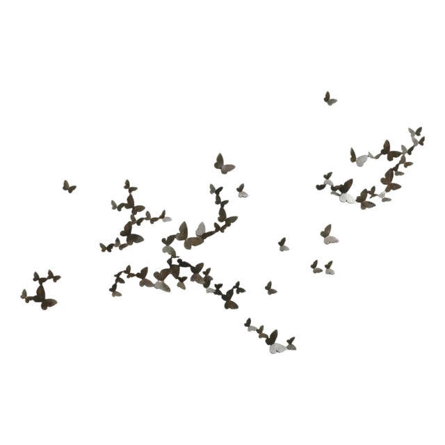 Butterfly Wall Sculpture Small Horizontal Flight Right For Sale