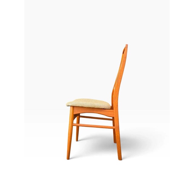 Beige Set of Six Niels Koefoed Eva Dining Chairs for Koefoeds Hornslet | Danish Modern Teak | Kvadrat Hallingdal Wool Seats For Sale - Image 8 of 15