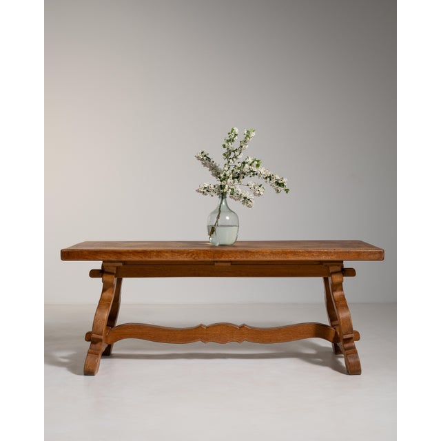 Spanish Spanish Oak Refectory Table For Sale - Image 3 of 11