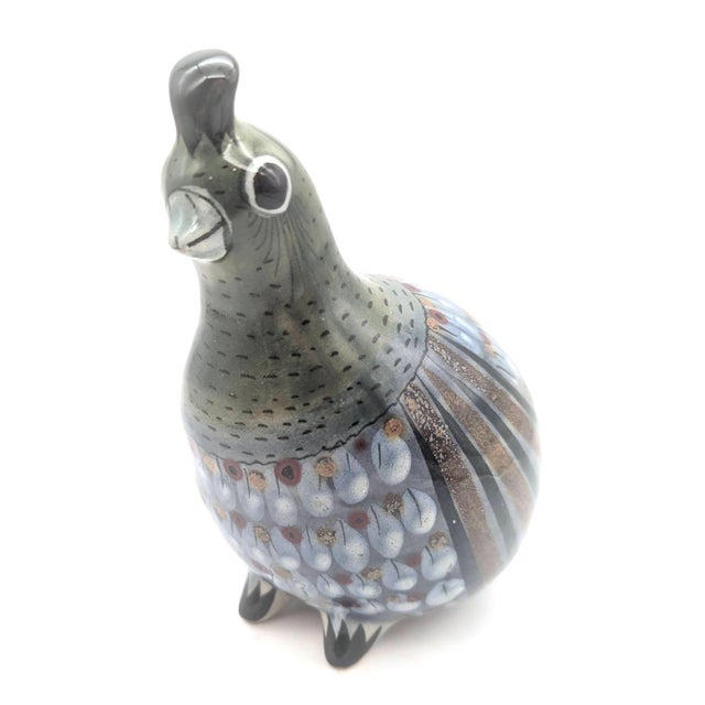 1970s Tonalá Mexico "El Palomar" Ceramic Quail Figurine by Ken Edwards For Sale In Miami - Image 6 of 11