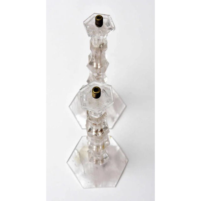 Rock Crystal Candlesticks - Pair For Sale - Image 9 of 9