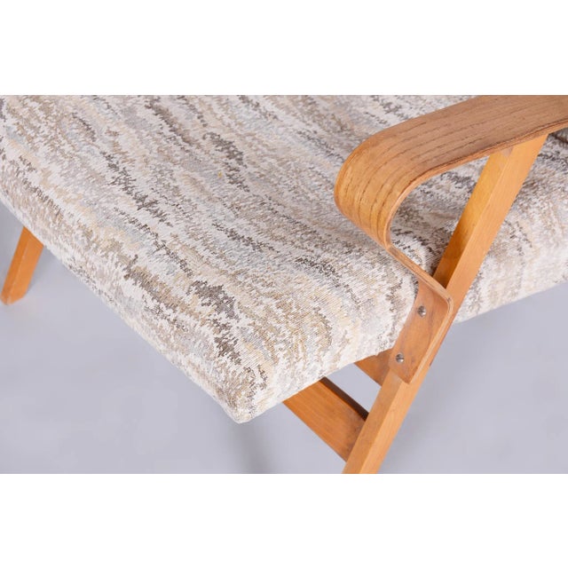 Beige Set of Mid-Century Armchairs in Beech attributed to Tatra Pravenec, Czech, 1950s For Sale - Image 8 of 8