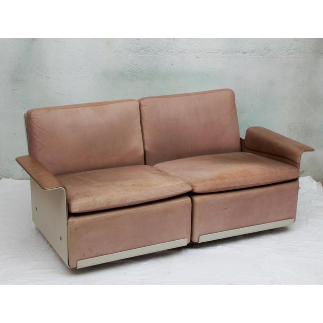Tan Vintage Two-Seater Sofa by Dieter Rams for Vitsoe, 1970 For Sale - Image 8 of 13