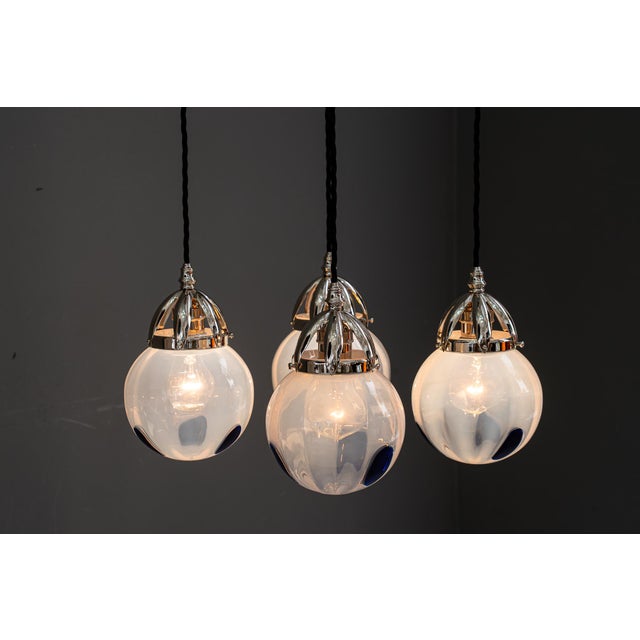 Secession Chandelier attributed to Bakalowits & Sohne for Koloman Moser, 1903 For Sale - Image 12 of 18