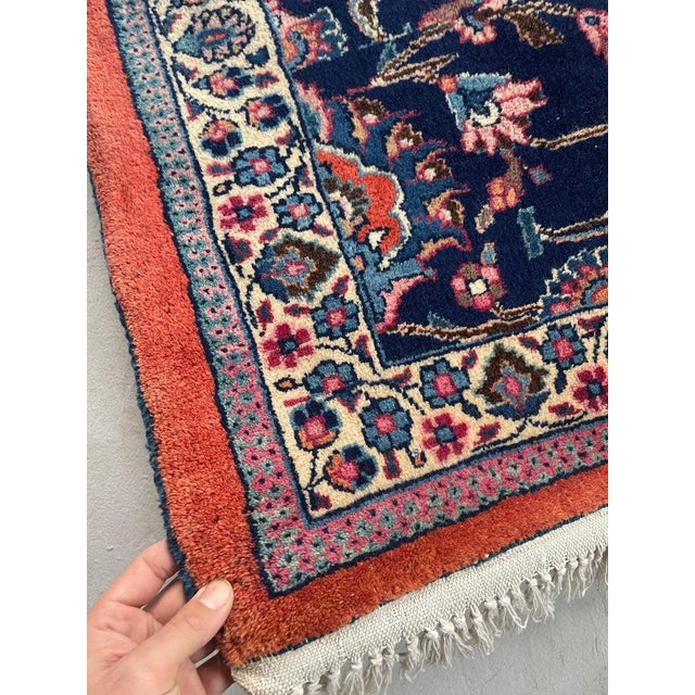 Palace Size Vintage Persian Mashad Signed Rug 11.7 x 16 For Sale - Image 9 of 14