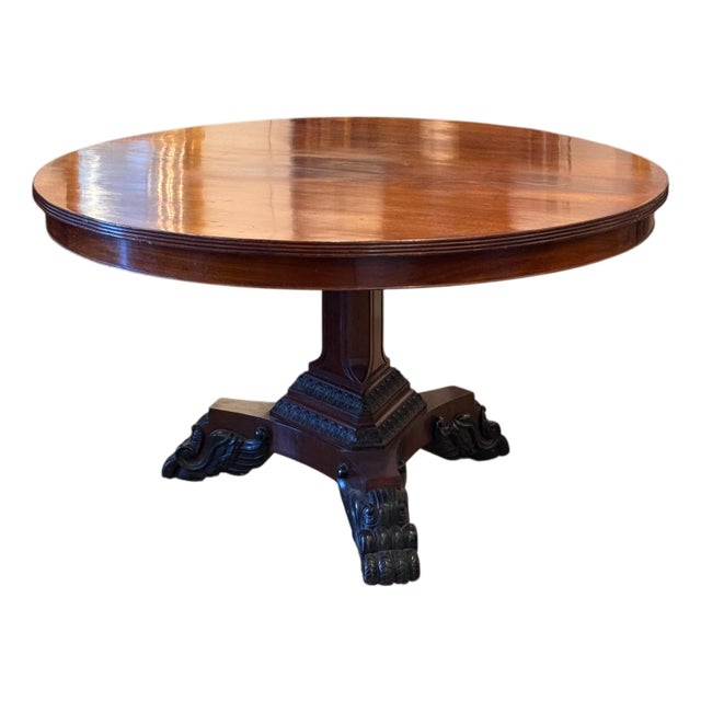 19th Century Regency Mahogany Center Table For Sale