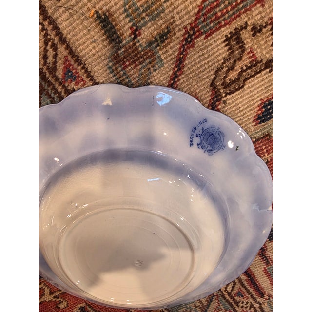 19th Century English Flow Blue and White Transferware Bowls - Set of Three For Sale - Image 9 of 14