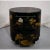 Black 1970s Vintage Chinoiserie Oval 2 Drawer Chest With Birds & Lotus For Sale - Image 8 of 9