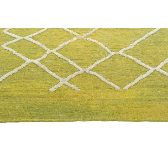 Handwoven Kilim Modern Pattern Rug For Sale - Image 6 of 9