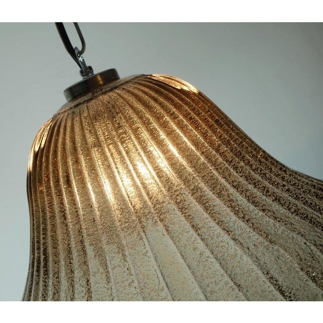 Mid-Century Modern Mid-Century Modern Pendant Light in Murano Glass and Metal, 1970s For Sale - Image 3 of 11