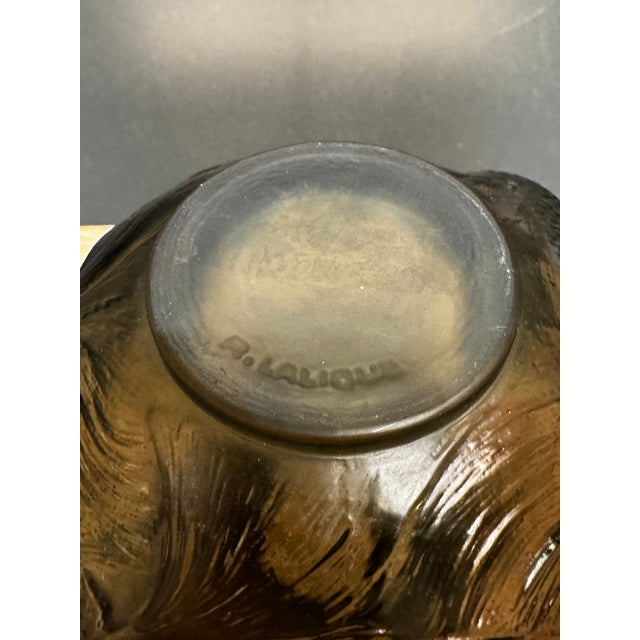 Vintage Formosa Vase in Dark Grey Glass by R. Lalique, 1926, in Flawless conditions. Designed 1920 to 1949 This piece has...