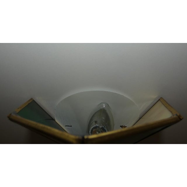 Vintage Brass and Synthetic Glass Wall Lights from Glashütte Limburg, 1980s, Set of 2 For Sale - Image 6 of 9