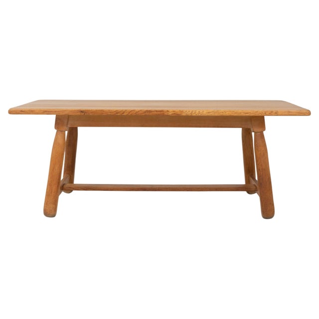20th Century Belgian Oak Trestle Dining Table For Sale - Image 15 of 18