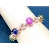 Bochic "Capri" Vintage Ruby & Multi Color Fancy Sapphire Bracelet - 18K & Silver For Sale - Image 16 of 18