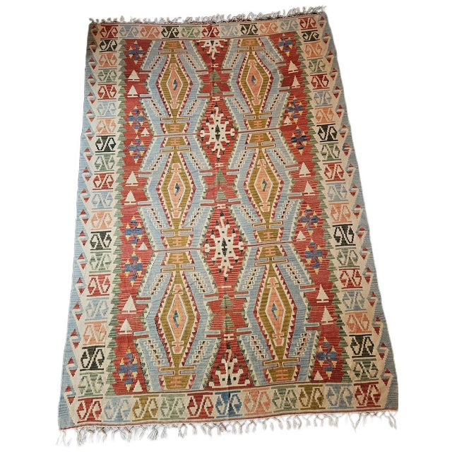 Large Vintage Hand-Knotted Anatolian Kilim, 1970s For Sale - Image 12 of 12