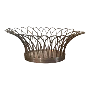 19th Century English Regency Silver Plate Wire Work Basket