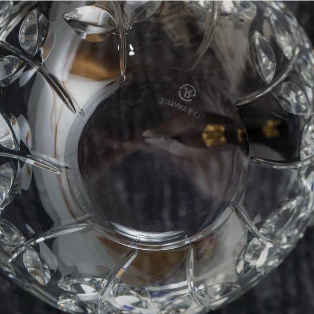 Tiffany and Co. 1990s Tiffany & Co. Crystal Floral Vine Bowl 9 1/2" For Sale - Image 4 of 7