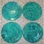 Vintage Neiman Marcus Malachite Tapas Plates - Set of 4 For Sale - Image 4 of 6