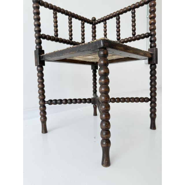 Antique 20th Century French Bobbin Corner Chair For Sale - Image 6 of 16