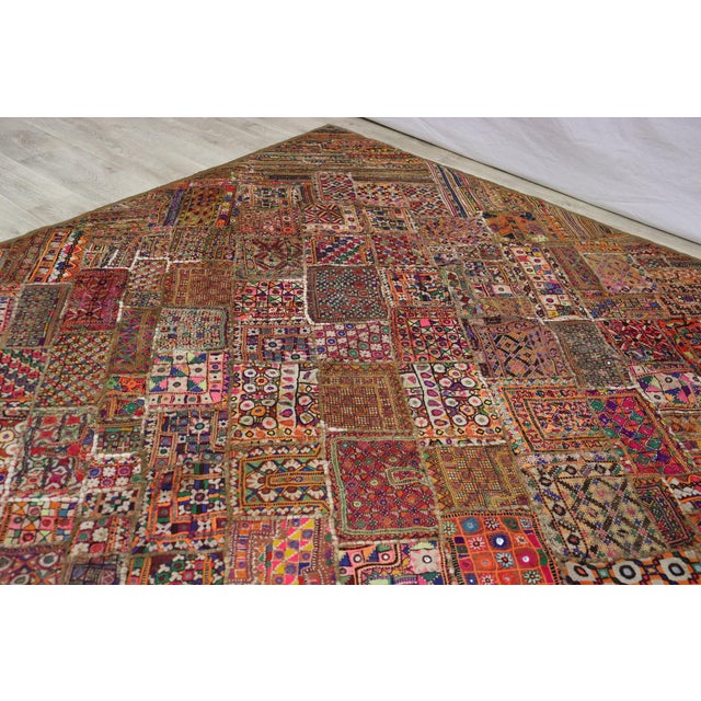 Vintage Embroidered Wall Hung Patchwork Tapestry, 1950s For Sale - Image 9 of 18