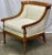 Statton Furniture Vintage Statton Furniture Mahogany & Textured Slub Upholstery Club Chair For Sale - Image 4 of 13