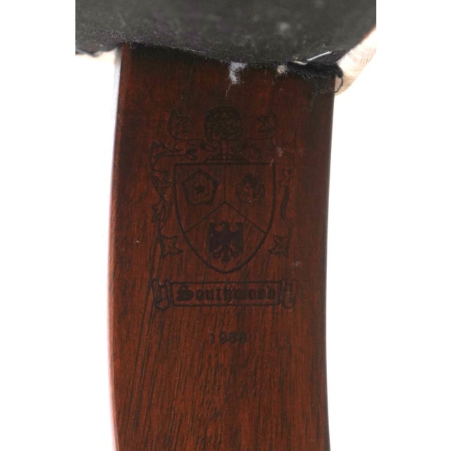 Southwood Clawfoot Mahogany Damask Wing Chair For Sale - Image 17 of 18