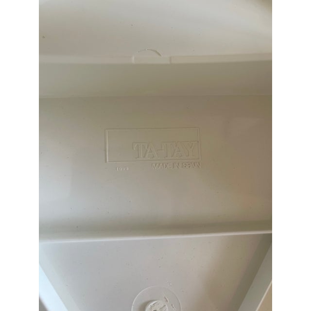 Vintage White Designer Stool, 1970s For Sale - Image 4 of 5