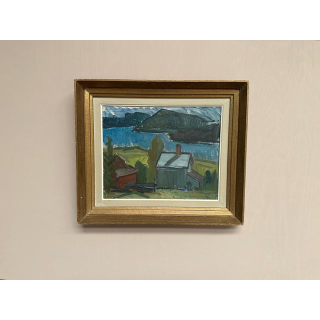 Harald Öman, Dockstafjärden, 1950s, Oil on Panel, Framed For Sale - Image 5 of 18