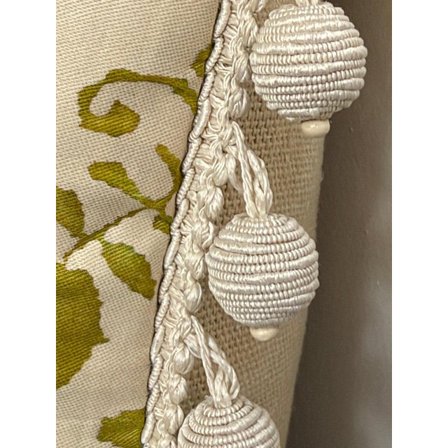 Pair of Mariano Fortuny Pillows - With Designer Pom-Pom Trim For Sale - Image 13 of 18