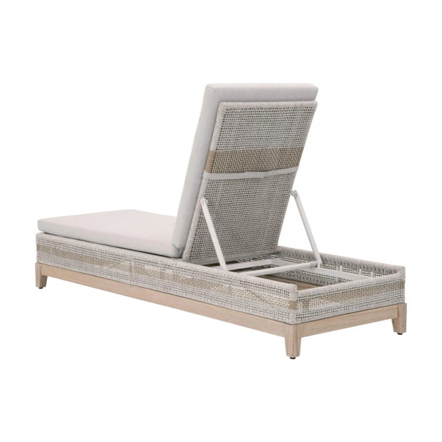 Tapestry Teak & Rope Outdoor Chaise Lounge For Sale - Image 10 of 13