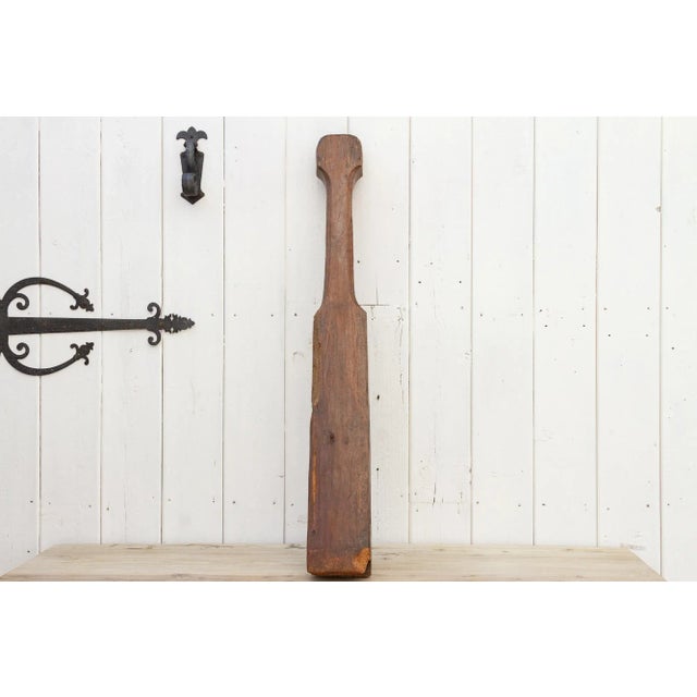 Antique Thailand Loom Paddle Post For Sale - Image 4 of 10