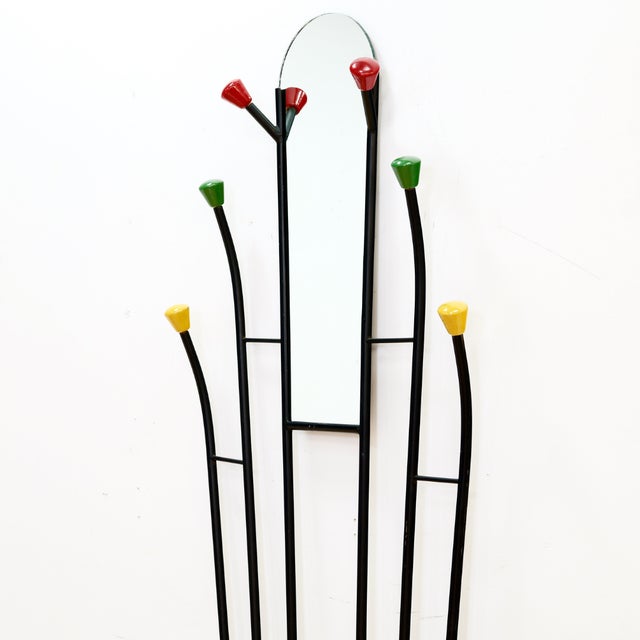 Vintage 1960s French Atomic Entryway Hat & Coat Rack Stand For Sale - Image 9 of 12