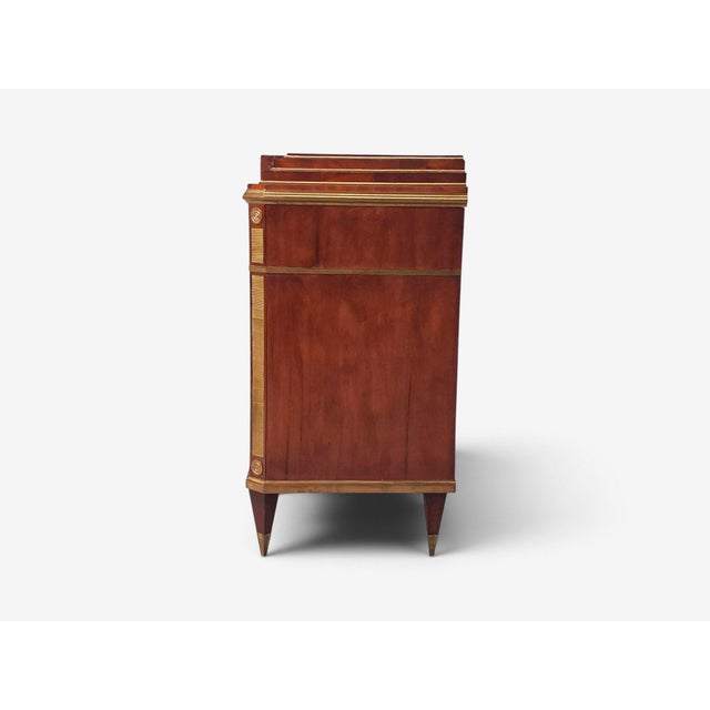 Russian Neoclassical, Commode, Crotch Mahogany, Bronze, Baltic States, 1860s For Sale - Image 9 of 16