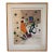 Signed by 'Peters' Large Mid-Century Style Modern Abstract Fish Mixed Media Collage - Framed For Sale