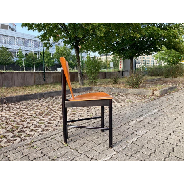 Italian Triangle Dining Chairs, 1980s, Set of 4 For Sale - Image 18 of 18