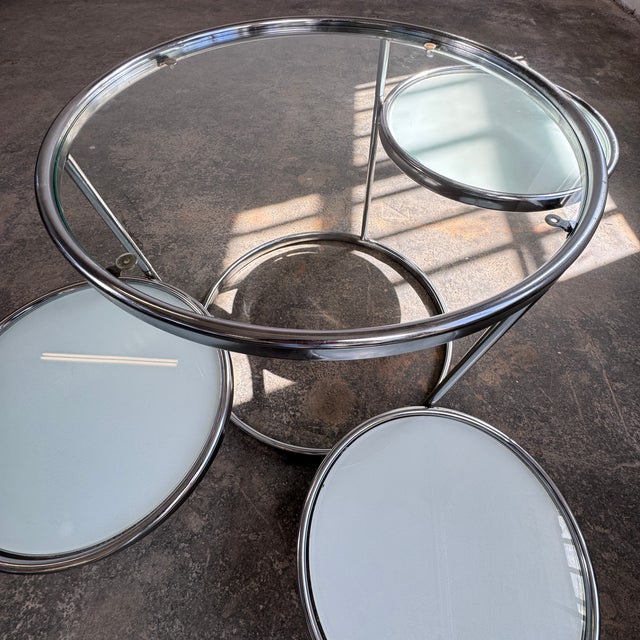 Vintage Chrome and Glass Coffee Table by Milo Baughman, 1990 For Sale - Image 6 of 12
