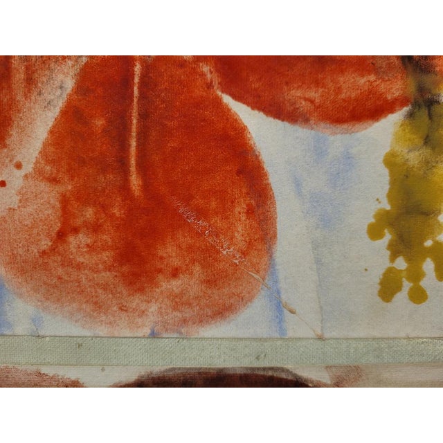 Lis Petersen, Poppies, Collage & Watercolor on Canvas, 2008 For Sale - Image 14 of 18